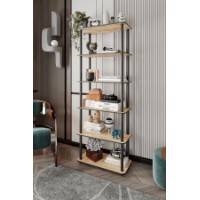 Etajeră Hanah Home Bookcase 6 Rect Oak