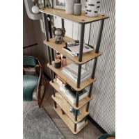 Etajeră Hanah Home Bookcase 6 Rect Oak imaginea #3 — magazin online Desire.md