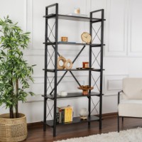 Etajeră Hanah Home Elysian Wood Black Black