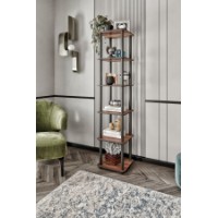 Etajeră Hanah Home Bookcase 6 Tiers Square Walnut