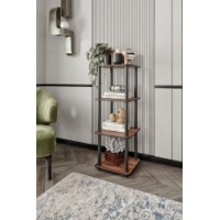 Etajeră Hanah Home Bookcase 4 Tiers Square Walnut