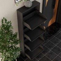 Rafturi pentru pantofi Hanah Home 4 Piece Metal Anthracite imaginea #5 — magazin online Desire.md