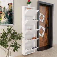 Rafturi pentru pantofi Hanah Home 5 Piece Metal White imaginea #6 — magazin online Desire.md