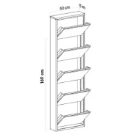 Rafturi pentru pantofi Hanah Home 5 Piece Metal White imaginea #14 — magazin online Desire.md