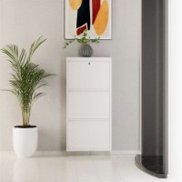 Обувница Hanah Home Locking 3 Piece Metal White