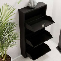Обувница Hanah Home Locking 3 Piece Metal Black фото №5 — интернет-магазин Desire.md