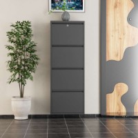 Обувница Hanah Home Locking 4 Piece Metal Anthracite фото №2 — интернет-магазин Desire.md