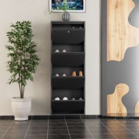 Обувница Hanah Home Locking 4 Piece Metal Anthracite фото №5 — интернет-магазин Desire.md