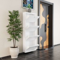 Обувница Hanah Home Locking 4 Piece Metal White фото №4 — интернет-магазин Desire.md