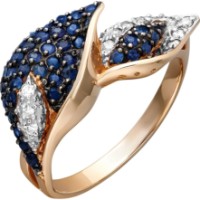 Inel din aur rosu cu zirconiu Platina 01-4555-00-404-1110-24 3,13g s.17