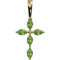 Подвеска из жёлтого золота с хризолитом Casa Bosco 12255PY 0,97g