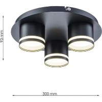 Plafonieră Flitz Leuchten Dotz BK FL6039-3C imaginea #3 — magazin online Desire.md