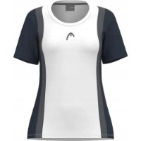 Детская футболка Head Club 25 Tech T-Shirt Girls 164 Nawy/White