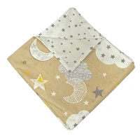 Lenjerie de pat pentru copii Holala Kids Cappuccino Clouds 120x90cm