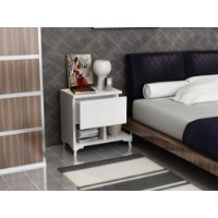Прикроватная тумба Hanah Home Cast White фото №3 — интернет-магазин Desire.md