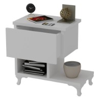 Прикроватная тумба Hanah Home Cast White фото №4 — интернет-магазин Desire.md