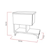 Прикроватная тумба Hanah Home Cast White фото №9 — интернет-магазин Desire.md