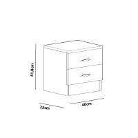 Noptieră Hanah Home Sine White imaginea #3 — magazin online Desire.md