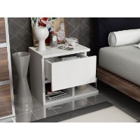 Noptieră Hanah Home Yasso White imaginea #3 — magazin online Desire.md