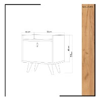 Прикроватная тумба Hanah Home Dopo фото №4 — интернет-магазин Desire.md