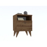 Прикроватная тумба Hanah Home Barlo Walnut фото №2 — интернет-магазин Desire.md