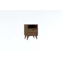 Прикроватная тумба Hanah Home Barlo Walnut фото №3 — интернет-магазин Desire.md