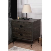 Noptieră Hanah Home Luna Dark Brown imaginea #2 — magazin online Desire.md