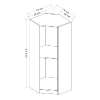 Dulap Hanah Home Kale Plus 1 White 210 imaginea #2 — magazin online Desire.md