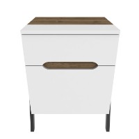 Noptieră Hanah Home Neva Walnut White imaginea #5 — magazin online Desire.md