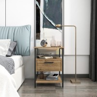 Noptieră Hanah Home Alba Black Oak