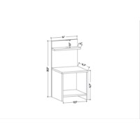 Noptieră Hanah Home Ullman White imaginea #6 — magazin online Desire.md