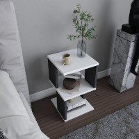Прикроватная тумба Hanah Home Carter White Anthracite фото №2 — интернет-магазин Desire.md