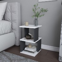 Прикроватная тумба Hanah Home Carter White Anthracite фото №3 — интернет-магазин Desire.md