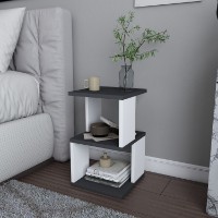 Прикроватная тумба Hanah Home Carter Anthracite White фото №3 — интернет-магазин Desire.md