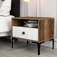 Прикроватная тумба Hanah Home Lizbon Walnut White