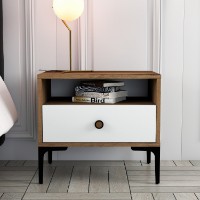 Прикроватная тумба Hanah Home Lizbon Walnut White фото №2 — интернет-магазин Desire.md