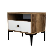 Прикроватная тумба Hanah Home Lizbon Walnut White фото №4 — интернет-магазин Desire.md