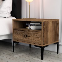 Noptieră Hanah Home Lizbon Walnut