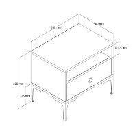 Noptieră Hanah Home Lizbon Walnut imaginea #5 — magazin online Desire.md