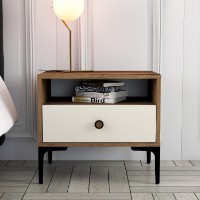 Noptieră Hanah Home Lizbon Walnut Cream imaginea #2 — magazin online Desire.md