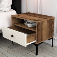 Noptieră Hanah Home Lizbon Walnut Cream imaginea #3 — magazin online Desire.md