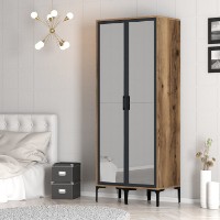 Dulap Hanah Home Kumsal RR Walnut Anthracite imaginea #3 — magazin online Desire.md