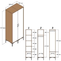 Dulap Hanah Home Kumsal RR Walnut imaginea #6 — magazin online Desire.md
