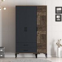 Dulap Hanah Home Kumsal PT Walnut Anthracite imaginea #2 — magazin online Desire.md
