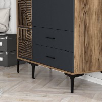 Dulap Hanah Home Kumsal PT Walnut Anthracite imaginea #6 — magazin online Desire.md
