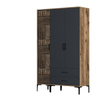 Dulap Hanah Home Kumsal PT Walnut Anthracite imaginea #7 — magazin online Desire.md