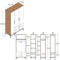 Dulap Hanah Home Kumsal PT Walnut Cream imaginea #8 — magazin online Desire.md