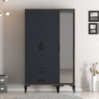 Dulap Hanah Home Kumsal RT Walnut Anthracite imaginea #2 — magazin online Desire.md