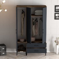 Dulap Hanah Home Kumsal RT Walnut Anthracite imaginea #4 — magazin online Desire.md
