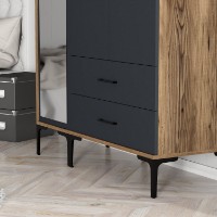 Dulap Hanah Home Kumsal RT Walnut Anthracite imaginea #6 — magazin online Desire.md